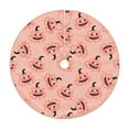 thumbnail image 1 of Balery Smiling Pink Pumpkins Printed Christmas Tree Skirt , Merry Christmas Party Christmas Tree Decoration,Adjustable Tree Skirt-36", 1 of 6