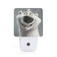 thumbnail image 1 of Balery Smiling Polar Bear Pattern LED Night Light with Automatic Sensor Plug in Night Light with Dusk-to-Dawn Light Sensor LED Nightlight 0.5W-UK, 1 of 7