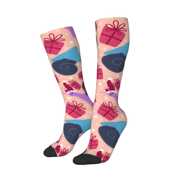Balery Snails Printed Novelty Socks Men's Women's Crew Socks Sports Socks Knee High Socks Cotton Socks Quirky and Cool Socks