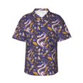 thumbnail image 1 of Balery Snake And Floral Print Men's Hawaiian Shirts Short Sleeve Beach Shirt Relaxed Fit Vacation Button Down Shirts-XX-Large, 1 of 9