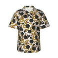 thumbnail image 1 of Balery Snake And Rose Print Men's Hawaiian Shirts Short Sleeve Beach Shirt Relaxed Fit Vacation Button Down Shirts-Small, 1 of 9