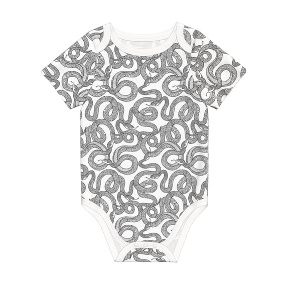 Balery Snake Pattern Baby Climbing Clothes Infant Bodysuit Cute Infant Bodysuit Baby Romper-6 Months