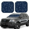 thumbnail image 1 of Balery Snowflake Dark Blue Sun Shield 2 Pack For Car Front Windows Foldable Sun Visor Protector Blocks Max Uv Rays And Keeps Your Vehicle Cool For Most Sedans Suv Truck, 1 of 7