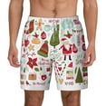 thumbnail image 1 of Balery Snowflakes Santa Claus Mens Swim Trunks Swim Shorts for Men Quick Dry Inseam Beach Shorts with Compression Liner Pocket-3X-Large, 1 of 9