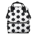 thumbnail image 1 of Balery Soccer Ball Mummy Backpack - Waterproof Twill Canvas, Large Capacity Diaper Bag with Multiple Pockets and Adjustable Straps, 1 of 6
