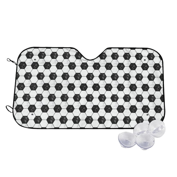 Balery Soccer Print Car Windshield Sun Shade,Windshield Sunshade for Car Pickup Truck SUV Accessories-Small
