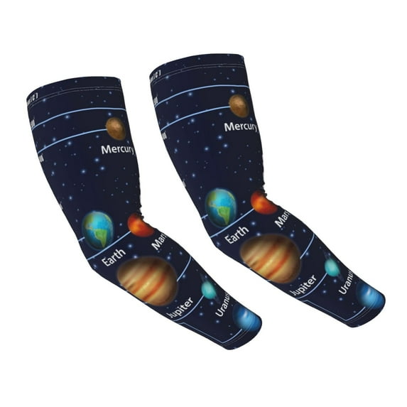 Balery Solar System Temperatures Diagram Cooling Arm Sleeves for Men & Women – Breathable, Moisture-Wicking Arm Sleeves for Women, Men & Kids