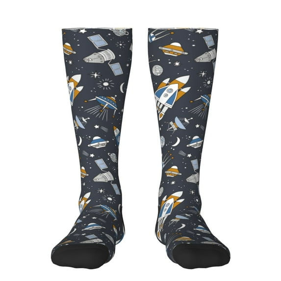 Balery Space Cars Fun Novelty Socks Men'S Women'S Crew Socks Funny Crazy Novelty Socks Quirky And Cool Socks
