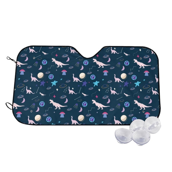 Balery Space Dinosaur Print Car Windshield Sun Shade,Windshield Sunshade for Car Pickup Truck SUV Accessories-