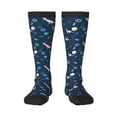 thumbnail image 1 of Balery Space Dinosaur Printed Novelty Socks Men's Women's Crew Socks Sports Socks Knee High Socks Cotton Socks Quirky and Cool Socks, 1 of 9