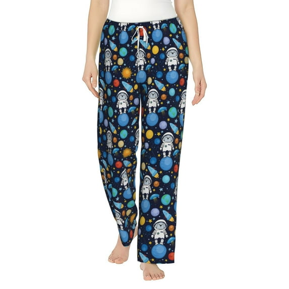 Balery Space Dog print Women's Pajama Pants,Ultra Lightweight Pjs,Lounge Pant-Medium
