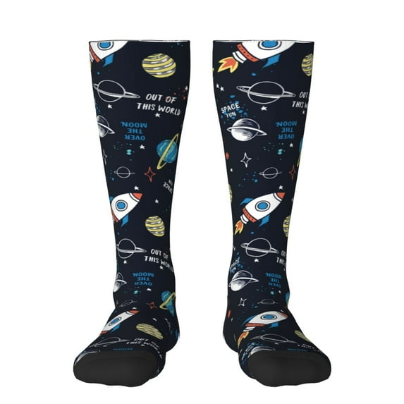 Balery Space Fun Novelty Socks Men'S Women'S Crew Socks Funny Crazy Novelty Socks Quirky And Cool Socks