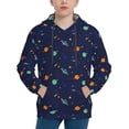 thumbnail image 1 of Balery Space Galaxy Pattern Boys Hoodie, Youth Pullover Hooded Sweatshirt, Kangaroo Pocket Hoodie for Kids Girls -Medium, 1 of 6