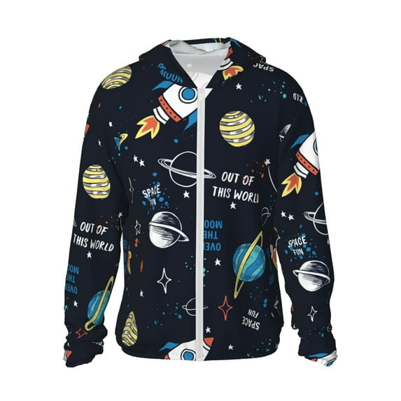Balery Space Men's Women's UPF 50+ Sun Protection Lightweight Hoodie Performance Long Sleeve Shirt for Fishing Running-Medium