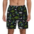 thumbnail image 1 of Balery Space Rockets Mens Swim Trunks Swim Shorts for Men Quick Dry Inseam Beach Shorts with Compression Liner Pocket-Medium, 1 of 9
