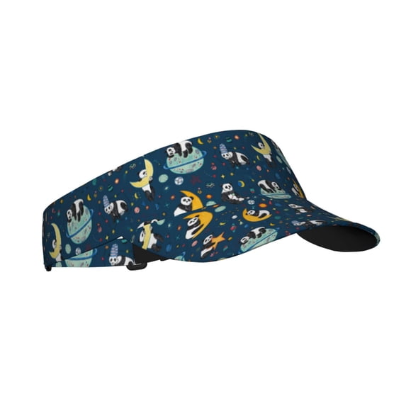 Balery Space Sleeping Panda Sport Wear Athletic Visor Sun Sports Visor Hat Visor Adjustable Cap for Women and Men (One Size)