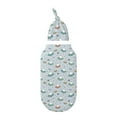 Balery Spaceship Printed Baby Swaddle Receiving Blankets with Matching