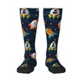 thumbnail image 1 of Balery Spaceships And Stars Fun Novelty Socks Men'S Women'S Crew Socks Funny Crazy Novelty Socks Quirky And Cool Socks, 1 of 9