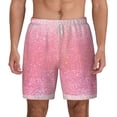 thumbnail image 1 of Balery Sparkly Pink Glitter Mens Swim Trunks Swim Shorts for Men Quick Dry Inseam Beach Shorts with Compression Liner Pocket-XX-Large, 1 of 9