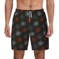 thumbnail image 1 of Balery Spider Web Mens Swim Trunks Swim Shorts for Men Quick Dry Inseam Beach Shorts with Compression Liner Pocket-3X-Large, 1 of 9