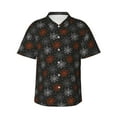 thumbnail image 1 of Balery Spider Web Print Men's Hawaiian Shirts Short Sleeve Beach Shirt Relaxed Fit Vacation Button Down Shirts-X-Large, 1 of 9