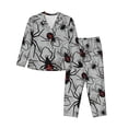 thumbnail image 1 of Balery Spiders Pattern Pajama Sets for Women Long Sleeve 2 Piece Sleepwear Loungewear Sets Soft PJ's with Pockets Long Sleeve Comfy Pj Sets-Large, 1 of 7