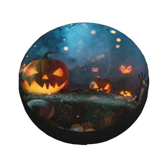 Balery Spooky Halloween Tire Covers - Tough Tire Wheel Protector for Truck, SUV, Trailer, Camper, RV -16 inch
