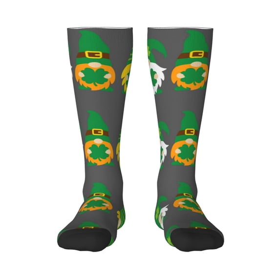 Balery Spring St Patrick’s Day Irish Gnomes Fun Novelty Socks Men'S Women'S Crew Socks Funny Crazy Novelty Socks Quirky And Cool Socks