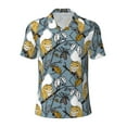 thumbnail image 1 of Balery Squirrel And Leaves Printed Men’s Short Sleeve Polo Shirt, Midweight Men's Shirt,Golf Polo shirts -Large, 1 of 9