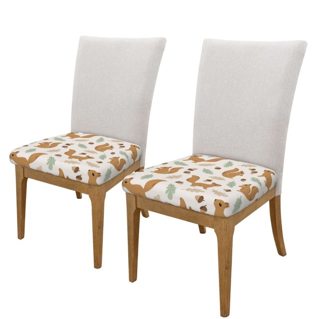 Balery Squirrel And Leaves Stretch Couch Cushion Covers, Individual