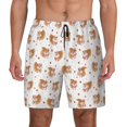 thumbnail image 1 of Balery Squirrel And Rose Mens Swim Trunks Swim Shorts for Men Quick Dry Inseam Beach Shorts with Compression Liner Pocket-Medium, 1 of 9