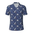 thumbnail image 1 of Balery Squirrel Flower Printed Men’s Short Sleeve Polo Shirt, Midweight Men's Shirt,Golf Polo shirts -Medium, 1 of 9