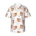 thumbnail image 1 of Balery Squirrel Giving A Gift Print Men's Hawaiian Shirts Short Sleeve Beach Shirt Relaxed Fit Vacation Button Down Shirts-Large, 1 of 9