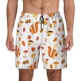 thumbnail image 1 of Balery Squirrel InThe Forest3 Mens Swim Trunks Swim Shorts for Men Quick Dry Inseam Beach Shorts with Compression Liner Pocket-Large, 1 of 9