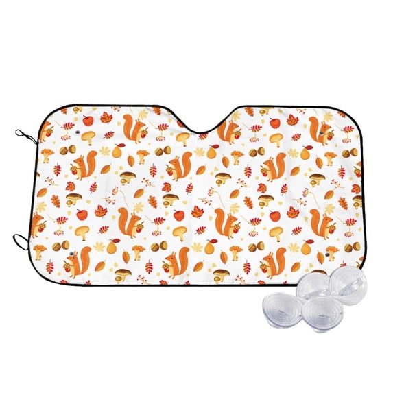 Balery Squirrel InThe Forest3 Print Car Windshield Sun Shade,Windshield Sunshade for Car Pickup Truck SUV Accessories-Small