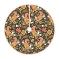 Balery Squirrel Mushroom Yellow Flower Printed Christmas Tree Skirt