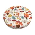 thumbnail image 1 of Balery Squirrel Nuts Mushroom Round Bar Stool Seat Covers Velvet Fabric Adjustable Protects from Scratches and Stains for 14-17 Inch Chair-14 inch, 1 of 7