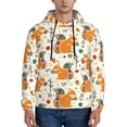 thumbnail image 1 of Balery Squirrel With Colorful Tail Pattern Mens Hoodie Kangaroo Pocket Hoodie Pullover Hooded Sweatshirt Ideal for Daily Wear Travel and Home-X-Large, 1 of 7