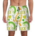 thumbnail image 1 of Balery St Patrick's Day1 Mens Swim Trunks Swim Shorts for Men Quick Dry Inseam Beach Shorts with Compression Liner Pocket-Small, 1 of 9