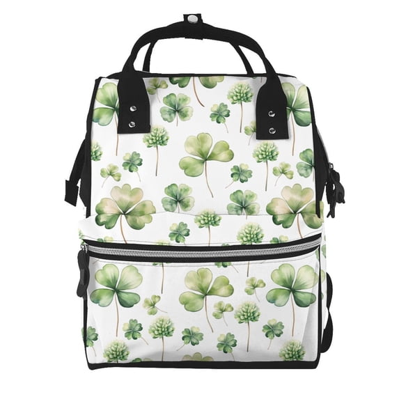 Balery St Patrick's Day3 Mummy Backpack - Waterproof Twill Canvas, Large Capacity Diaper Bag with Multiple Pockets and Adjustable Straps