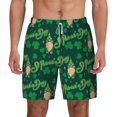 thumbnail image 1 of Balery St Patrick's Day9 Mens Swim Trunks Swim Shorts for Men Quick Dry Inseam Beach Shorts with Compression Liner Pocket-Small, 1 of 9