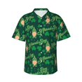 thumbnail image 1 of Balery St Patrick's Day9 Print Men's Hawaiian Shirts Short Sleeve Beach Shirt Relaxed Fit Vacation Button Down Shirts-3X-Large, 1 of 9
