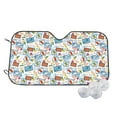 thumbnail image 1 of Balery Stamp Print Car Windshield Sun Shade,Windshield Sunshade for Car Pickup Truck SUV Accessories-Small, 1 of 7