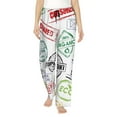 thumbnail image 1 of Balery Stamp Set Collection print Women's Pajama Pants,Ultra Lightweight Pjs,Lounge Pant-Medium, 1 of 9