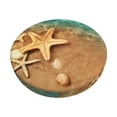 thumbnail image 1 of Balery Starfish And Seashell 1 Round Bar Stool Seat Covers Velvet Fabric Adjustable Protects from Scratches and Stains for 14-17 Inch Chair- 13 inch, 1 of 7