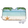 thumbnail image 1 of Balery Starfish In Beach Windshield Sun Shade, Car Front Window Sunshade Cover ,Automotive Interior Portected Blocks Uv Rays For Car Pickup Truck Suv Accessories- Small, 1 of 7