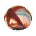 thumbnail image 1 of Balery Starfish Sunset Sea Beach Shower Caps, Double Layer Waterproof Shower Cap, Double Layers Reusable Shower Cap With Soft Comfortable For Long Thick Hair Soft Bath Shower Hair Caps, 1 of 9