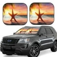 thumbnail image 1 of Balery Starfish Sunset Sea Beach Sun Shield 2 Pack For Car Front Windows Foldable Sun Visor Protector Blocks Max Uv Rays And Keeps Your Vehicle Cool For Most Sedans Suv Truck, 1 of 1