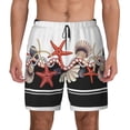 thumbnail image 1 of Balery Starfishes Shells Mens Swim Trunks Swim Shorts for Men Quick Dry Inseam Beach Shorts with Compression Liner Pocket-3X-Large, 1 of 9