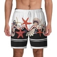 thumbnail image 1 of Balery Starfishes Shells Mens Swim Trunks Swim Shorts for Men Quick Dry Inseam Beach Shorts with Compression Liner Pocket-Medium, 1 of 9
